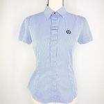 Vintage Blue and white stripes‎ 100% cotton short Photo 1