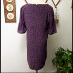 Madewell Silk Purple Bell Sleeve Shift Dress in Painted Clover size 6 Small Photo 1