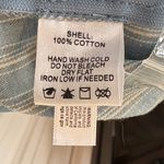 Peach Love California  Blue And White Stripe Chambray Romper Size Medium‎ Photo 9