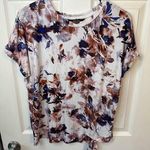 Simply Vera  Wang Purple Floral Lightweight Short Sleeve T-Shirt Size Small Photo 0