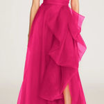 Theia Teresa Strapless Draped Tulle Gown‎ Zinnia Size 10 NWT Pink Photo 0
