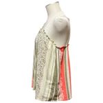 CAbi Whisper Gauze Sleeveless Floral Lace Top Cream Sage Green Pink Small Photo 3