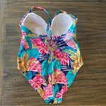 Kona Sol  Tropical One Piece Corset Back Swimsuit size XL Photo 1