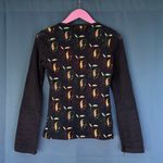 Custo Barcelona Vintage 90s/Y2K Embroiderd Crochet Sleeve Shirt Photo 4