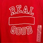 Old Navy NWT  'Real Good' Red Pullover Unisex Sweatshirt Size Small Photo 1