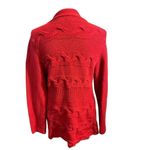 Inc International Concepts Red Cable Knit Cardigan with Tie at Chest Size X Photo 3