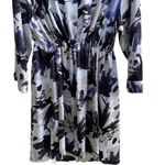 Nic+Zoe Inky Flowers Satin Crepe Single-Button Long Jacket, Adjustable Waist Photo 11
