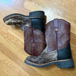 Roper Women’s 8.5 Cowboy Cowgirl Boots Brushed Cowhide Leather Riding Western Brown Photo 8