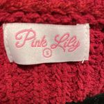 Pink Lily Whispering Winds Chenille Oversized Boatneck Sweater Red Size Small Photo 7