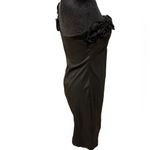 Snap Vintage 90s Black Artsy Abstract Ruffle One Shoulder Prom Formal Dress Size undefined Photo 3