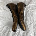 Theory Copper Snake Print Flats Women's 8.5 Brown Photo 5
