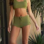 Savage X Fenty Rib Sleep Crop Top - Green Olive Photo 2