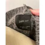 Zara Knit Chunky Cable Knit Wool Blend Gray Cardigan, S Photo 6