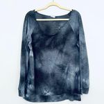 143 Story By Lineup Navy Blue Tie Dye Soft Pullover Sweater Photo 3