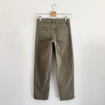 Athleta Flex Olive Green Straight Cropped Jeans Size 2 Petite Photo 3
