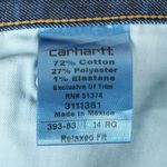 Carhartt Jeans Womens 14R Stretch Relaxed Fit Straight Leg Dark Denim 393-83 Photo 8