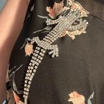 Prong Set Rhinestone Novelty Lizard Brooch Pin With Green Eyes Photo 0