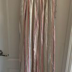 REWASH Women’s Small  Cream Pink Blue Linen Blend Stripe Palazzo Flowy Beach Pants Boardwalk Photo 0