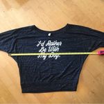 Bella Canvas  “I’d Rather Be With My Dog” Long Sleeve Tee, Black, Size M Photo 7