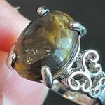 Tigers eye stone ring size 7.75 Photo 7