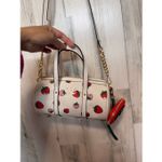 Juicy Couture Strawberry Print Barrel Purse with Coin Pouch | White Pink Red Cro Photo 2