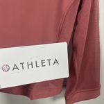 Athleta Pacer Mesh Top Size XL Pink Athleisure Yoga Workout Long sleeve Preppy Photo 2
