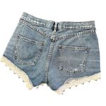 Free People Lace Trim Distressed Shorts Size 26 Photo 2
