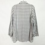 Simply Noelle  Check Print Gray Button Down Shirt Womens Medium Western Country Photo 4