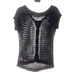 Anthropologie  open work top by Yellow bird navy sz small Photo 1