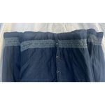 Zyga 100% Linen Blue Button Up Shirt Women’s 42 Eyelet Resort Vacation Coastal Size undefined Photo 2