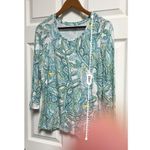 Investments 033-005‎  Size M Top Tee Shirt Long Sleeve Stretch Paisley Petites Photo 3