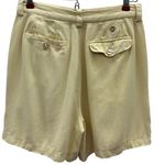 Tommy Bahama Silk Pale Yellow Casino Deck Pleated 4 Pocket Shorts Womens 6 Photo 7