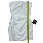 NWT Lulu's Festive Occasion White Ruched Strapless Bodycon Mini Dress Size S Photo 4