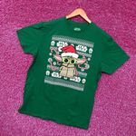 Star Wars Santa Grogu The Mandalorian Ugly Christmas Tee L Photo 2