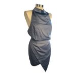 Elliatt Revolve  Gray Halter Asymmetrical Dress Photo 5