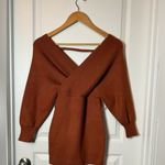Lulus NEW LULU’S Modena Rust Brown Knit Dolman Sleeve Bodycon Sweater Dress size XS Photo 4