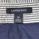 Lands' End Navy Striped Seersucker Summer Dress size 14 Nautical Classic Preppy Photo 8