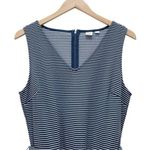 Gap NWT V-Neck Navy Striped Belted Summer Shorts Romper Women’s 10T | 10 Tall Photo 3
