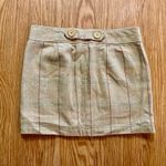 Fossil  Tan Plaid Wool Blend Tweed Mini Skirt Womens 4 Photo 7