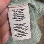 Nanette Lepore Light Sage Green Retro Pearl Fuzzy Floral Sweater XS Photo 4