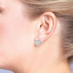 Park Lane  Dainty Earrings - Silver Hearts with mini Crystals Photo 0