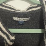 American Eagle  Outfitters Charcoal Cardigan with Cream Accents Photo 2