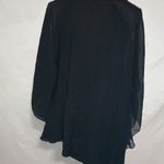 Seven7  L Black Sheer Butterfly Sleeves Top Photo 3