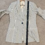 CAbi Blazer 10 Nautical Striped Bell Sleeve Unicorn One Button Front Business Photo 9