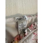 Vtg Y2k‎ Babydoll Top XL Mesh Pink Floral Ruched Faux Wrap Fairy Grunge Coquette Photo 3