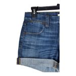 J.Crew  Shorts Women 25 Blue Denim Cuffed Hem‎ Stretch Jean Shorts Retro Preppy Photo 2