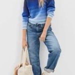 American Eagle  boxy striped ombré sweater blue Photo 1