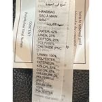 Rachel Zoe NWT Natural Color Linen Canvas, Black Vegan Handles & Trim Purse Photo 8