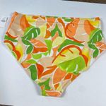 Old Navy Bikini Swim Bottoms Women XXL White Colorful Tropical High Rise Beachy Photo 7