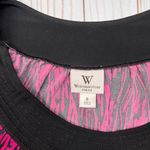 Worthington Fuchsia & Black Scoop Neck Top – Small Photo 5